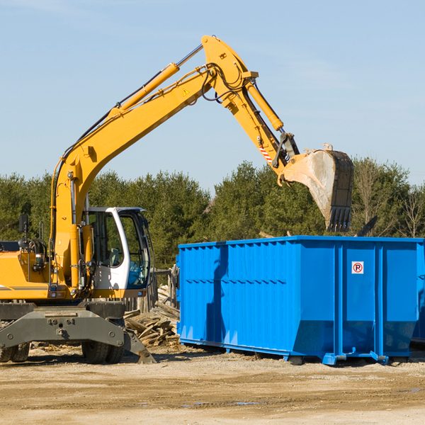 are there any restrictions on where a residential dumpster can be placed in Erin